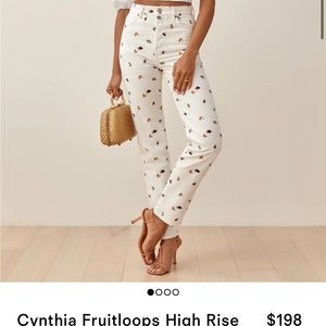 Size 29 Fruit Loops reformation jeans. No longer available online